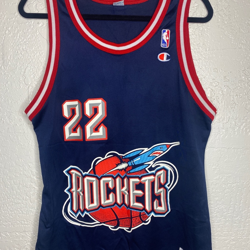 Vintage Champion Houston Rockets Clyde Drexler Jersey